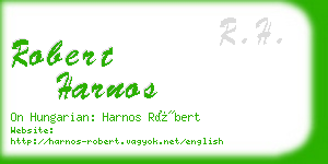 robert harnos business card